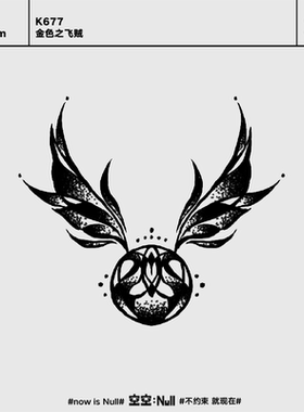空空NULL 金色之飞贼  草本防水持久男女保持久高级果汁纹身贴