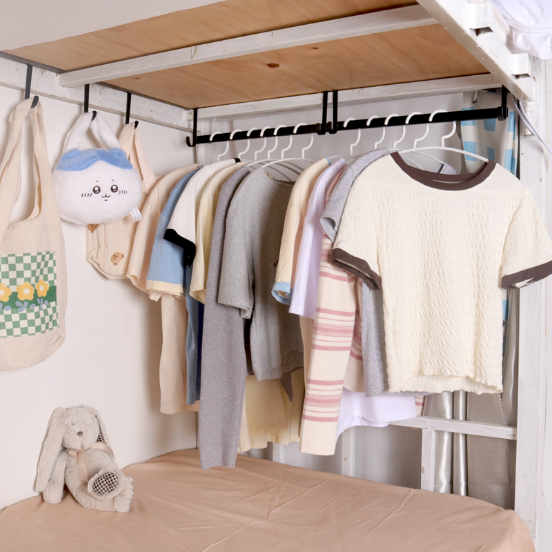 宿舍挂衣神器上铺挂衣服挂钩大学生寝室床边挂衣钩床头床上挂衣架