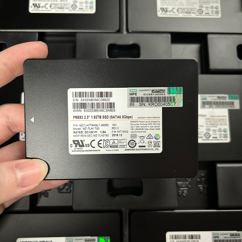 Samsung/三星PM883 1.92TB固态硬盘 HPE版S