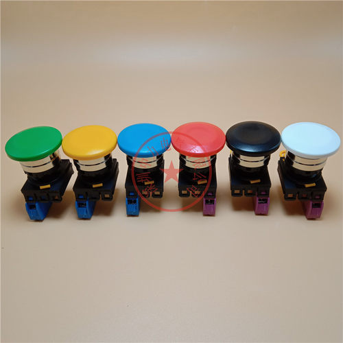 全新原装IDEC和泉蘑菇头复位按钮开关YW4B-M4E10G 01G/R/Y/S/W/B