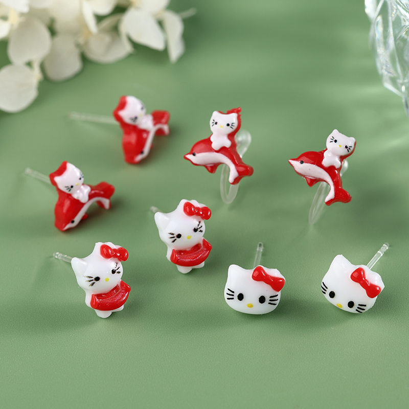 凯蒂猫树脂无痛耳夹儿童可爱