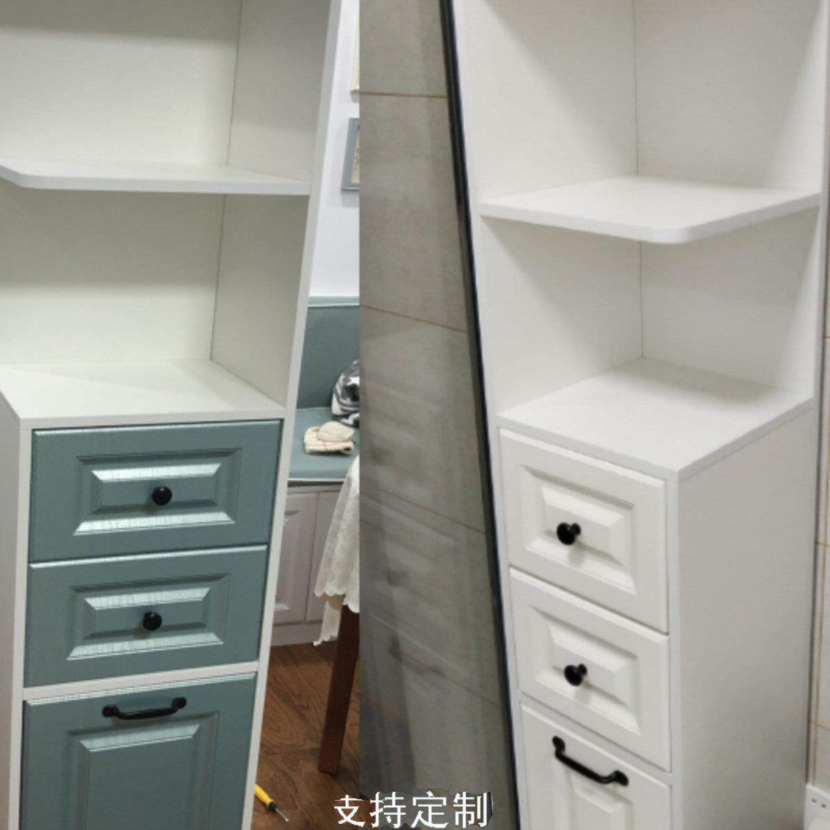 定制简欧客厅柜储物柜书橱侧面抽屉柜转角柜卫生间置物架 收纳柜