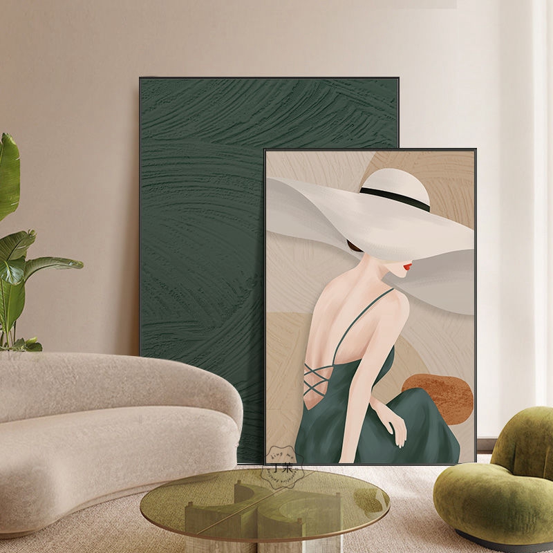 抽象现代客厅装饰画沙发背景墙落地画艺术人物轻奢玄关高级感挂画图片