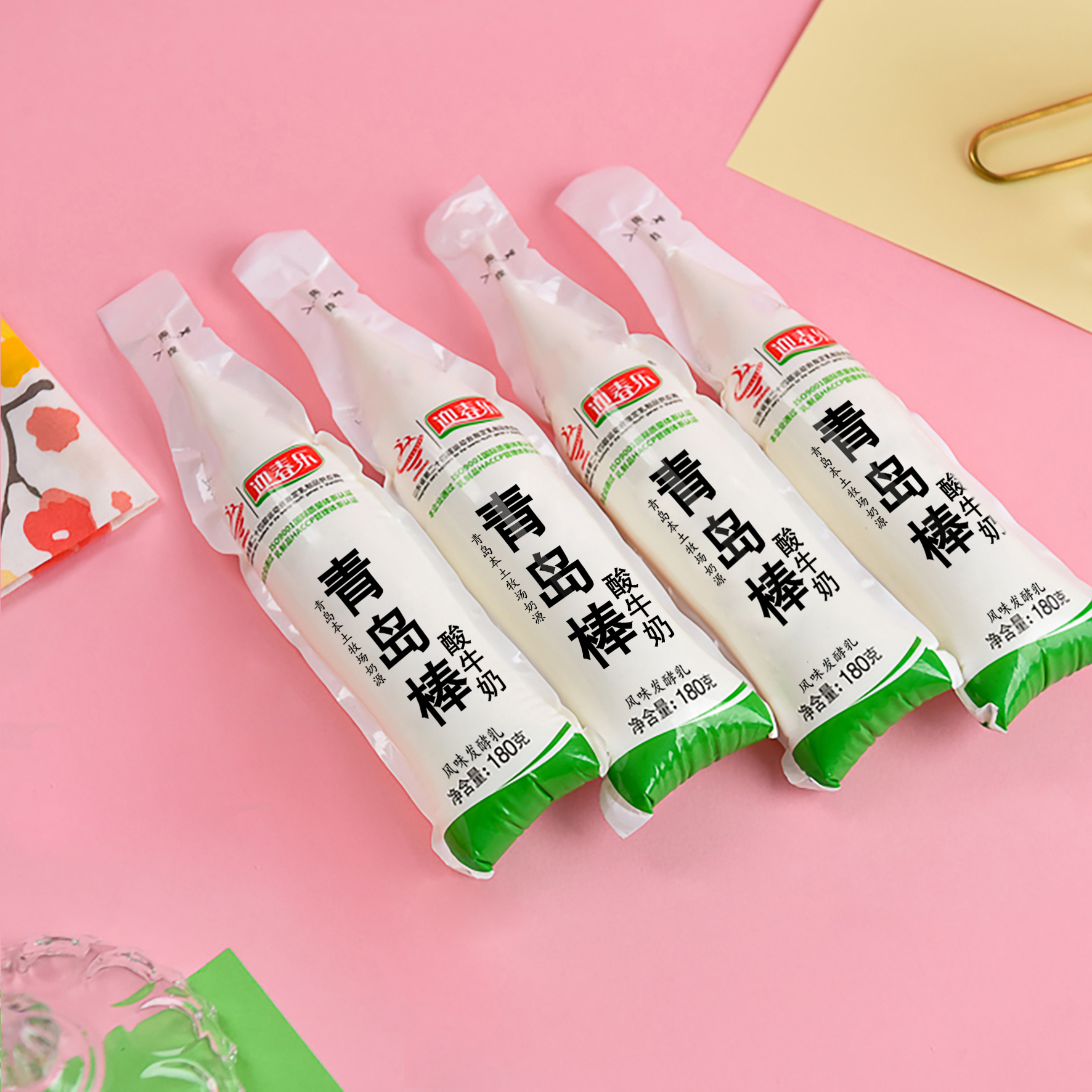 迎春乐经典青岛棒酸奶原味棒酸奶益生菌棒酸奶0蔗糖棒酸奶12支