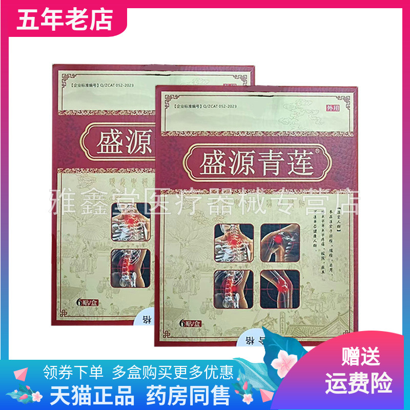 【药店同售】盛源青莲颈肩腰腿保健贴6贴装/盒
