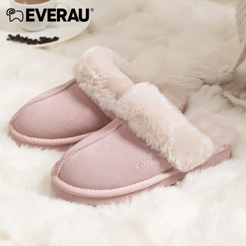 EVERAU羊毛保暖毛毛鞋