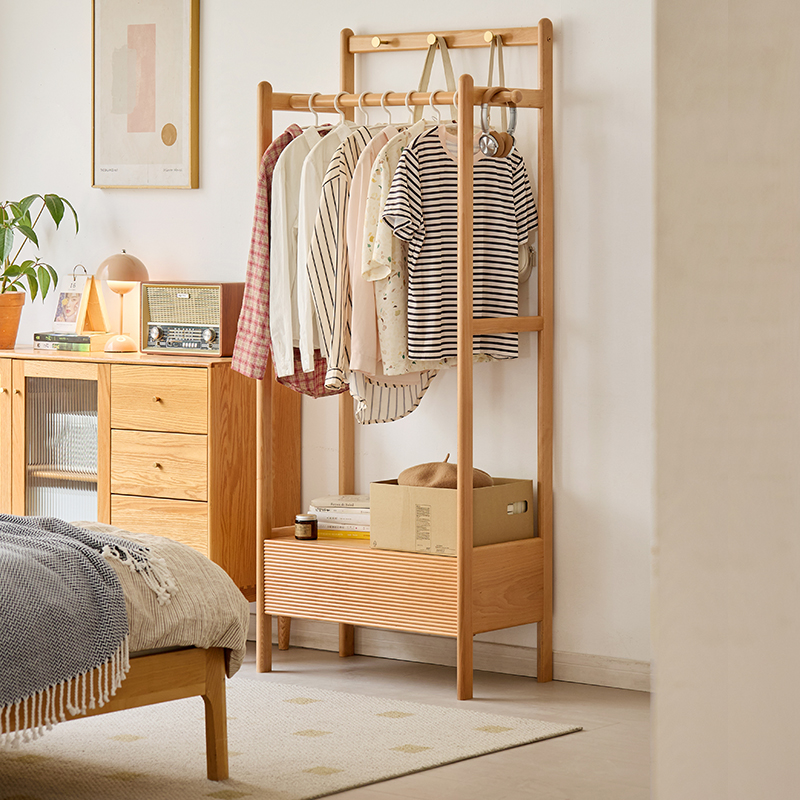 实木衣帽架落地卧室家用挂衣架