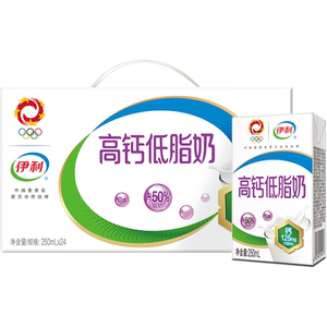 5月新货伊利高钙低脂牛奶250ml*24盒整箱学生青少年早餐高钙牛奶