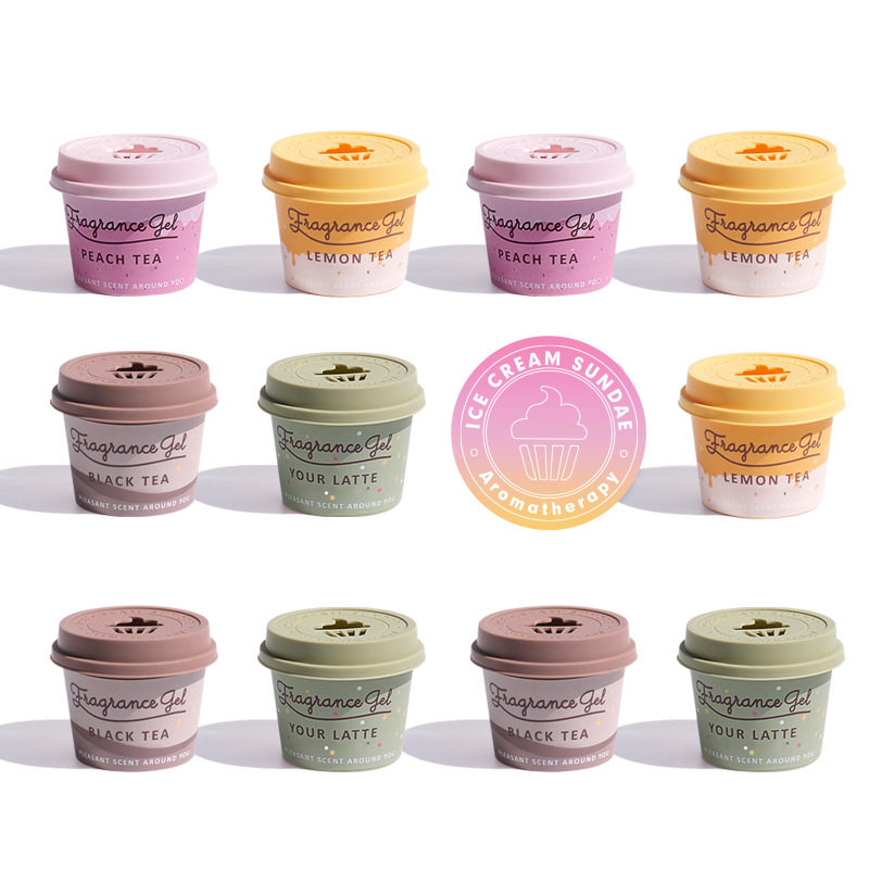 冰淇淋无火香薰家用卫生间空气清新剂车载固体香膏清香剂香熏
