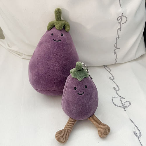 新款活泼茄子蔬菜毛绒玩