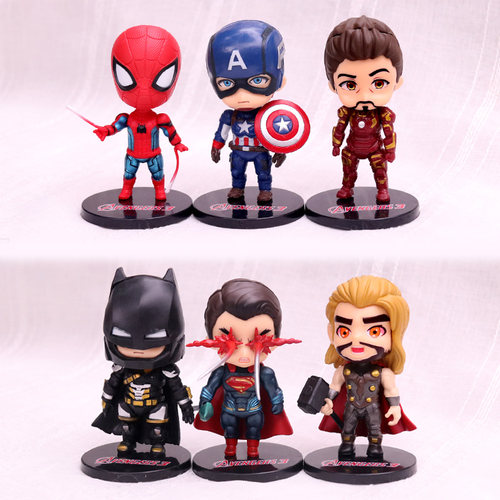 复仇者联盟盲盒钢铁侠蜘蛛侠摆件