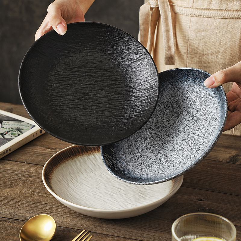 娅阁陶瓷深盘高级感盘碗