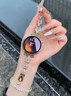 2025新款方形皓石适用华为gt6/gt5表带gt4手表带41mm金属gt3女款watchgt5pro女士gt2夏天watch4pro腕表watch3