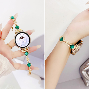 watch4 适用华为GT6表带GT5滴胶四叶草GT5pro手表表带GT4女式 GT3女款 夏季 3pro表链2女士专用 金属Watchgt5新款