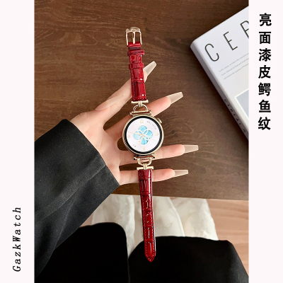 亮面漆皮鳄鱼纹GT6/GT5表带GT4