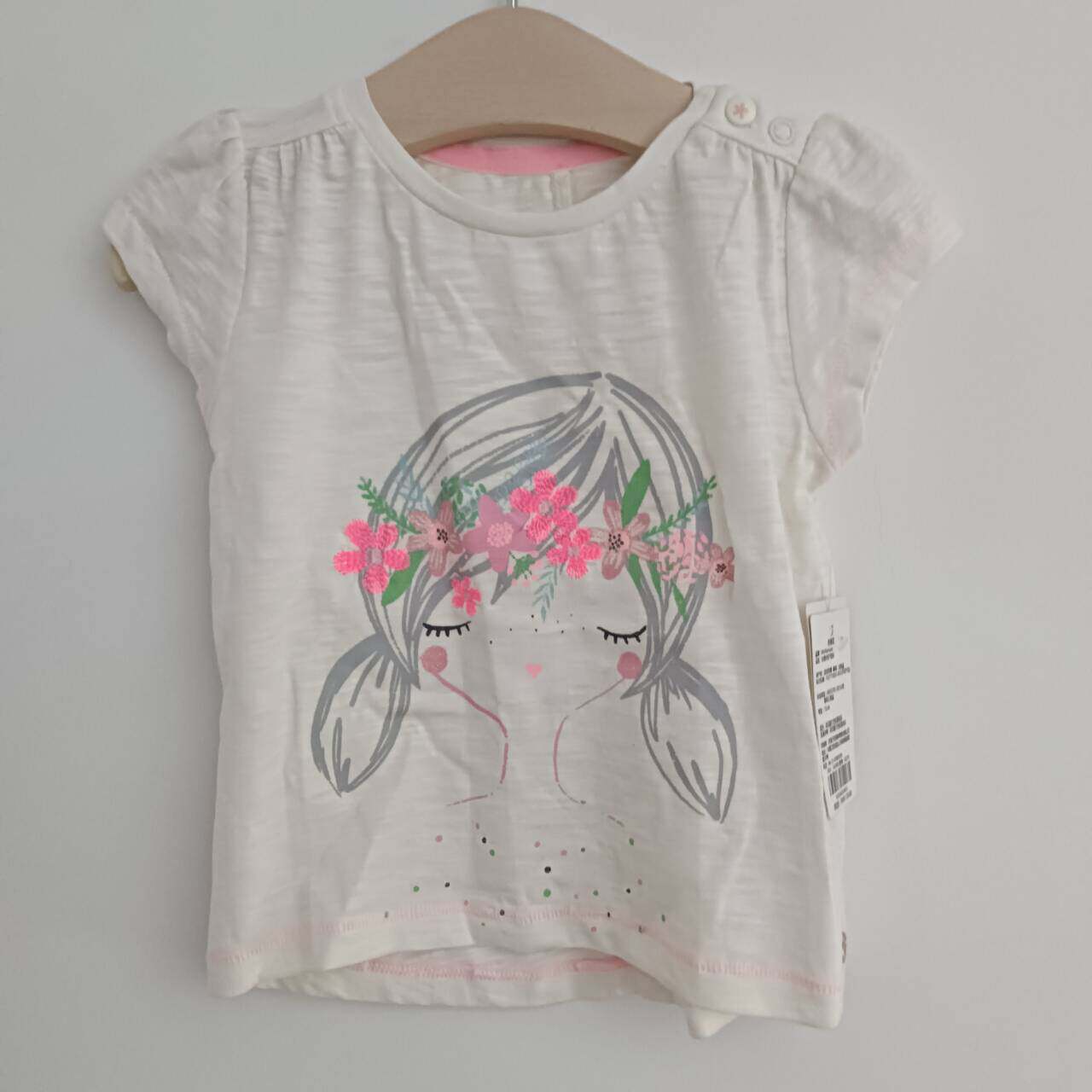 好孩子旗下mothercare短袖圆领套头夏款透气吸汗T恤女童童装