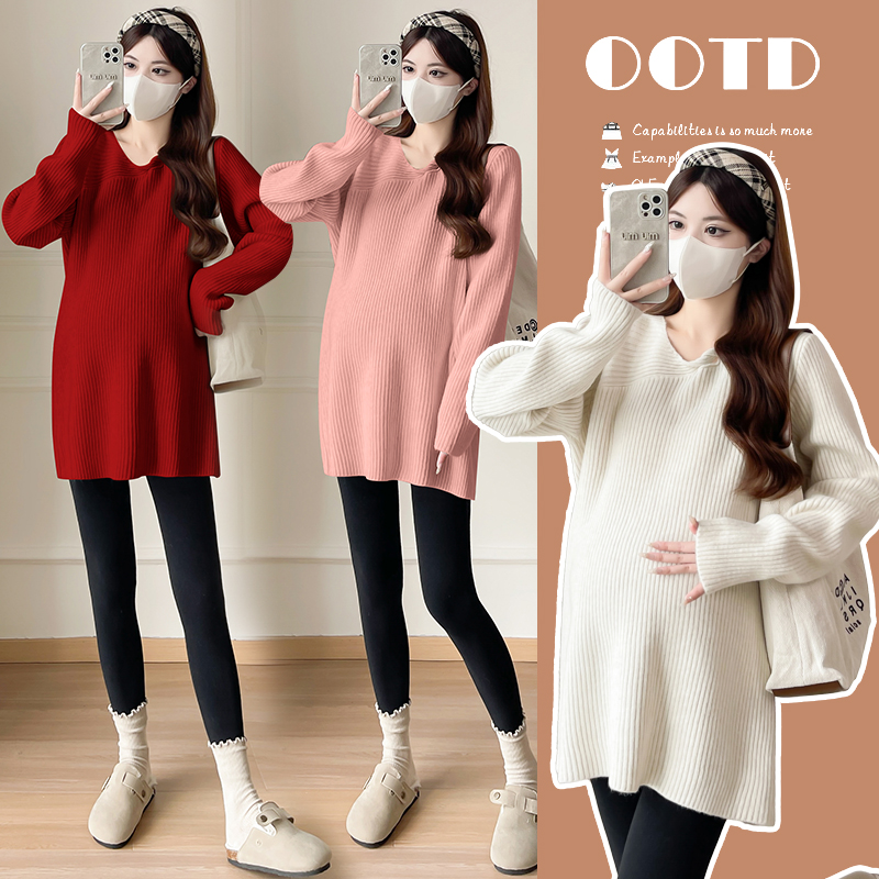 孕妇毛衣秋冬季2024新款韩版宽松