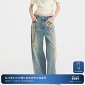 REVAN芮范设计师款 复古工业风做旧牛仔裤 RL11302149