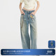 REVAN芮范设计师款 复古工业风做旧牛仔裤 RL11302149
