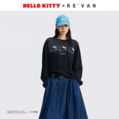 REVAN芮范HelloKitty斑驳感格子蝴蝶结T恤RL71001004