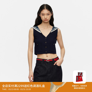 马甲RL30702502 毛织开衫 REVAN芮范设计师款 复古无袖