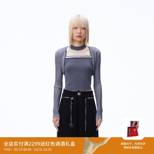 REVAN芮范设计师款 复古辣妹风两件套毛