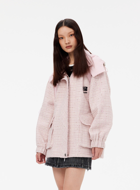 REVAN芮范设计师款甜酷风混搭粗花呢外套RM10103274