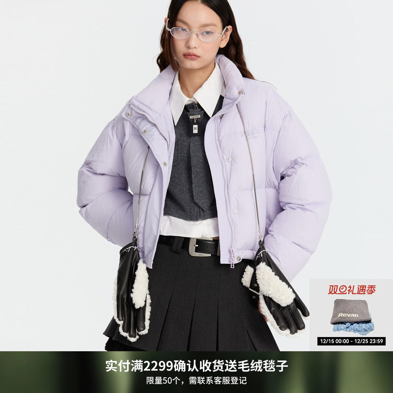 REVAN芮范设计师款时髦拼接手套羽绒服RM90501243
