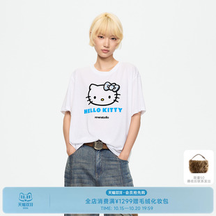 【蒋依依同款】REVAN芮范HelloKitty白色T恤RL71001459
