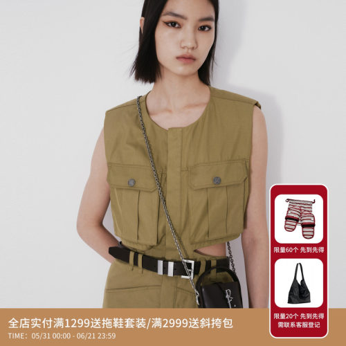 REVAN芮范设计师款质感镂空风衣连衣裙RM71101142