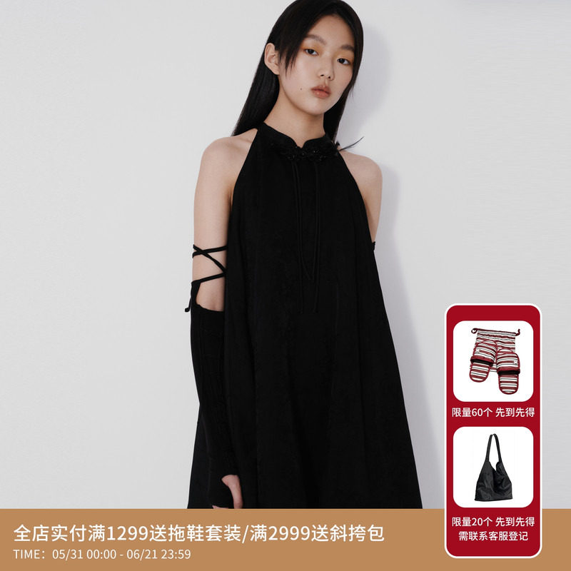 REVAN芮范设计师款新中式盘扣无袖连衣裙RM71101151