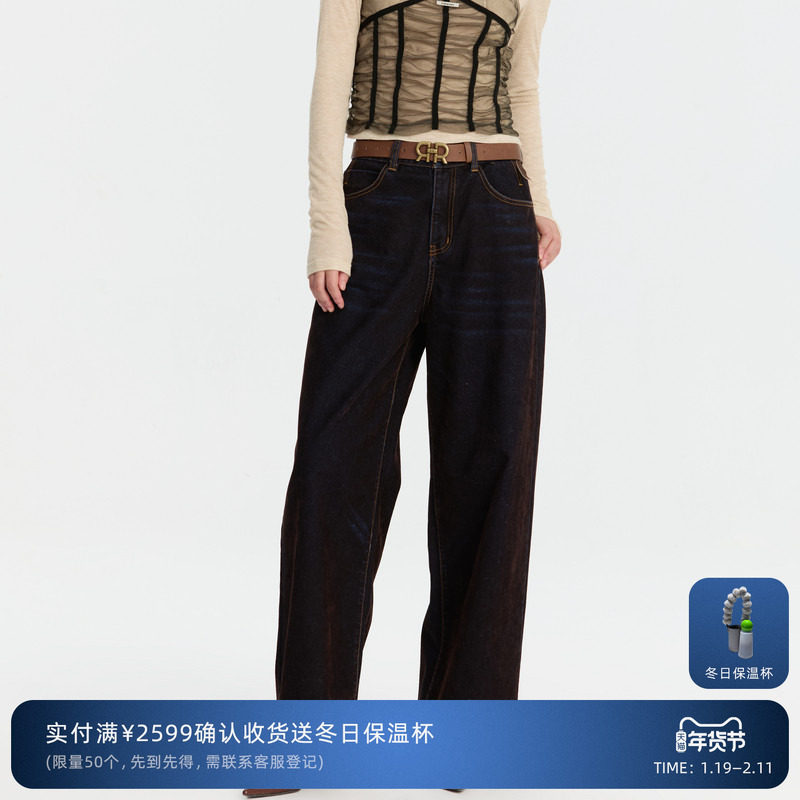 REVAN芮范新品设计师款酷帅摩登深蓝牛仔长裤RM91302011,女装/女士精品,牛仔裤,淘宝优惠券,粉丝福利购,淘宝优惠卷