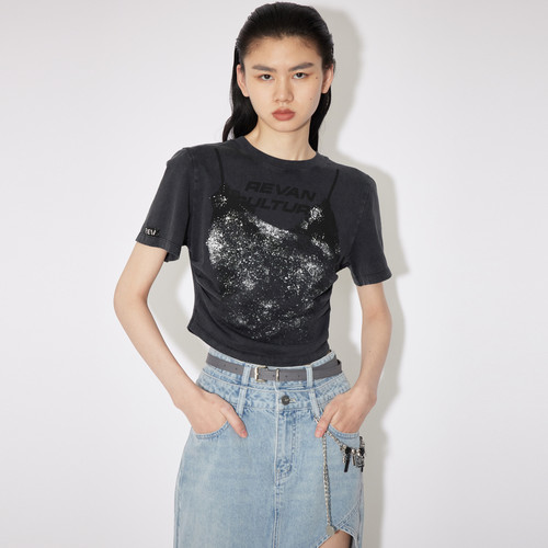 revan设计师短袖灰闺房风