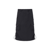 REVAN芮范设计师款 工装 风大口袋藏青长裙RL11506156