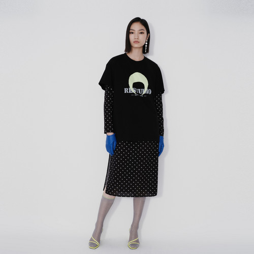 REVAN芮范设计师款玩趣真两件叠搭连衣裙RM71101138