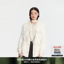 REVAN芮范设计师款摩登白色小香风羽绒服RM90502227