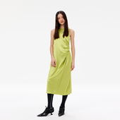 REVAN芮范设计师款 复古缎面背心连衣裙RM11101153