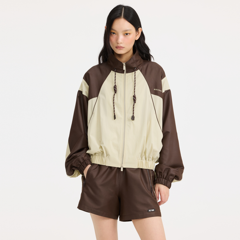 REVAN芮范2025春季新品设计师款质感撞色绣花拼色套装RL12401165