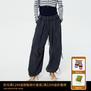 REVAN芮范设计师款运动感螺纹腰头降落伞裤RK11301421