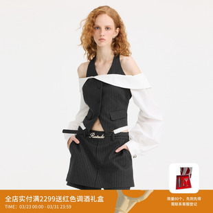 挂脖衬衫 拼接款 RL10801001 西装 REVAN芮范设计师款