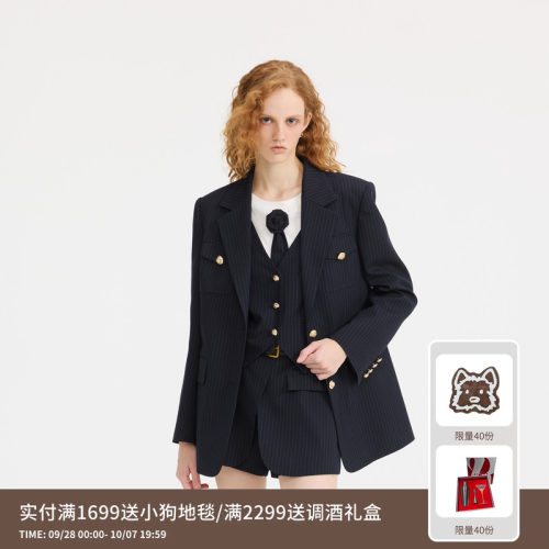 REVAN芮范设计师款花朵领带假两件拼接T恤RL11001023