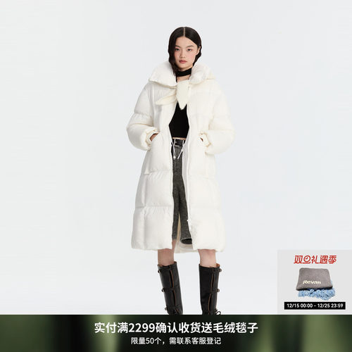 REVAN芮范设计师款俏皮可拆针织帽羽绒服RM90503235