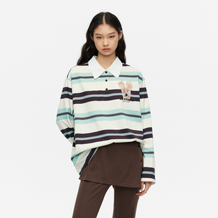 RL30801149 REVAN芮范夏日撞色条纹Polo衫 刘些宁同款