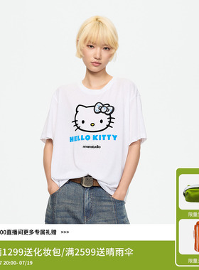 【蒋依依同款】REVAN芮范HelloKitty白色T恤RL71001459