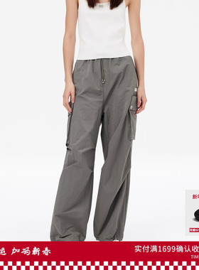 REVAN芮范设计师款街头风军绿色工装裤RM11301093