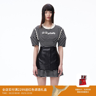 REVAN芮范设计师款 辣妹风条纹拼接连衣裙RN71101090