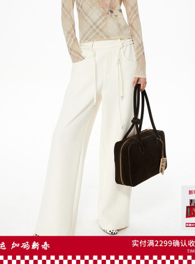 REVAN芮范设计师款配腰链直筒阔腿休闲裤RL91301551