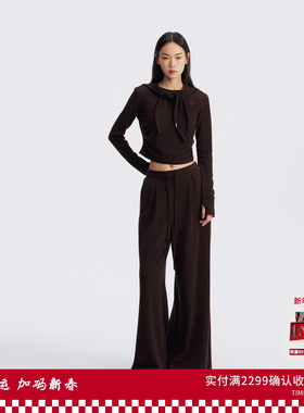 REVAN芮范设计师款浆果红色休闲卫衣套装RL72402359