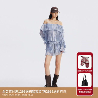 REVAN芮范设计师款薄雾少女风雪纺套装RL72403218