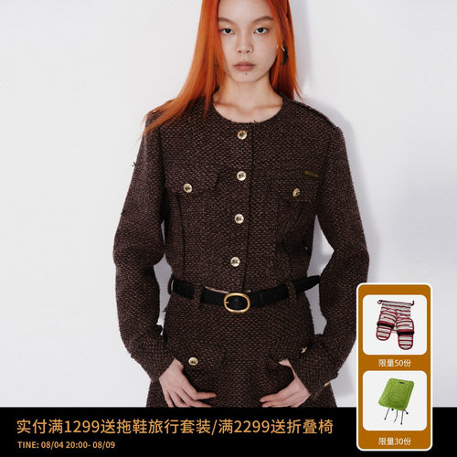 REVAN芮范设计师款复古箱型截短小香外套RM70105276